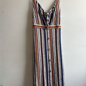 Love Tree Blue and White Maxi Sundress